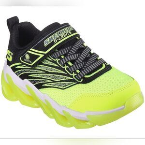 Skechers Light Up Sneakets Size 1 Yellow Black
